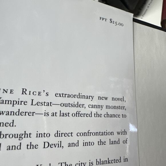 Signed  Anne Rice “Memnoch the Devil” 1st Edition  Rare - Picture 3 of 6